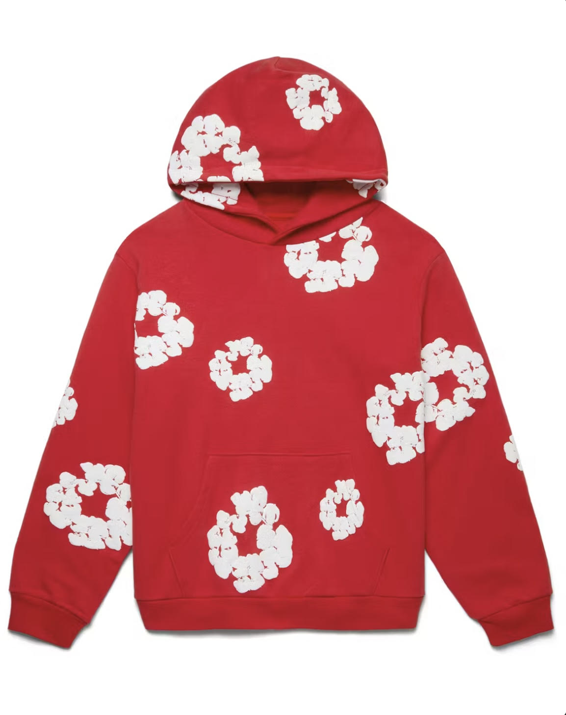 Red Denim Tear Hoodie