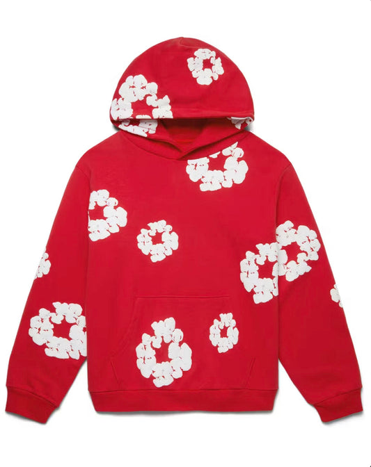 Red Denim Tear Hoodie